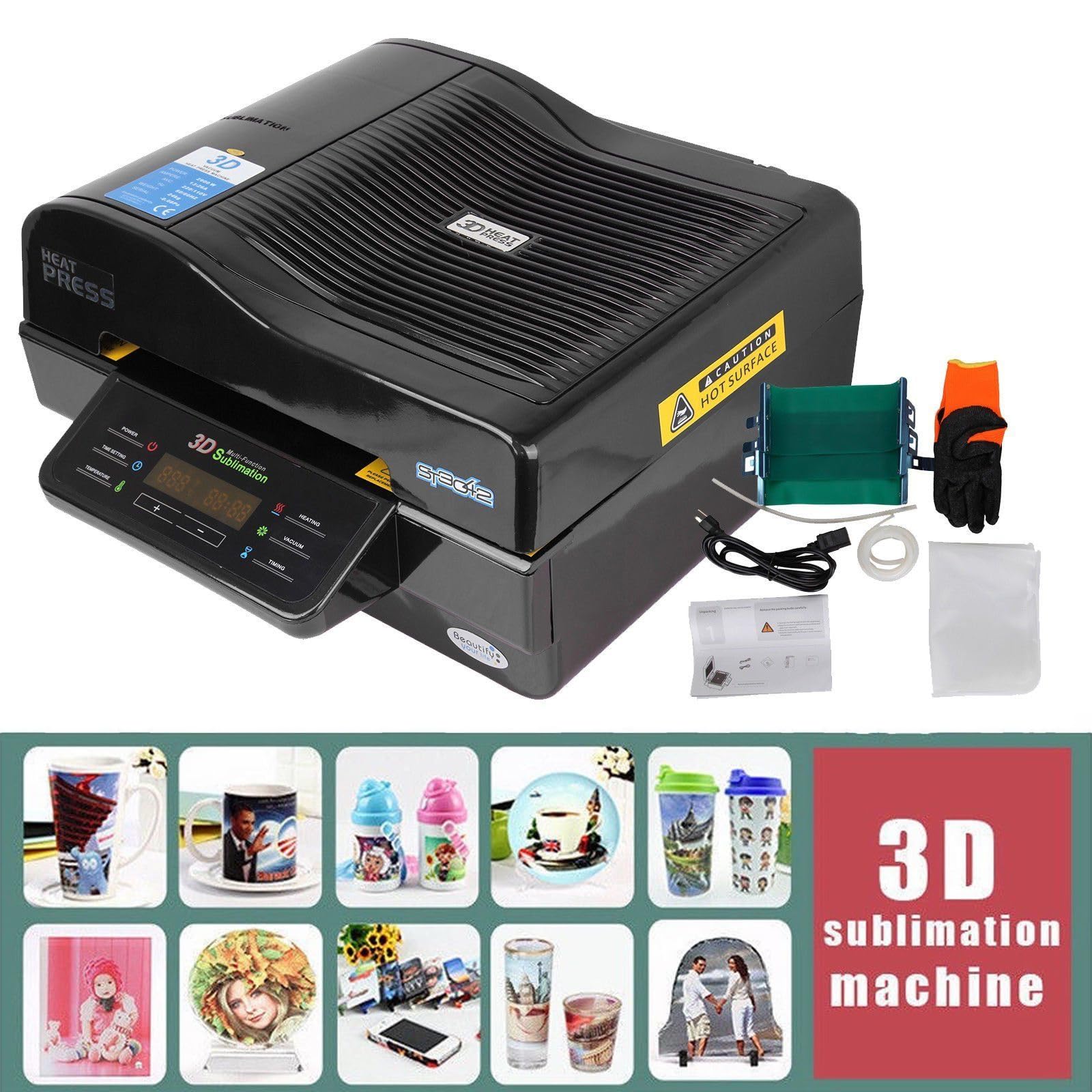 Amazon.com: 3D Muti-fuction Vacuum Sublimation Heat Press Machine